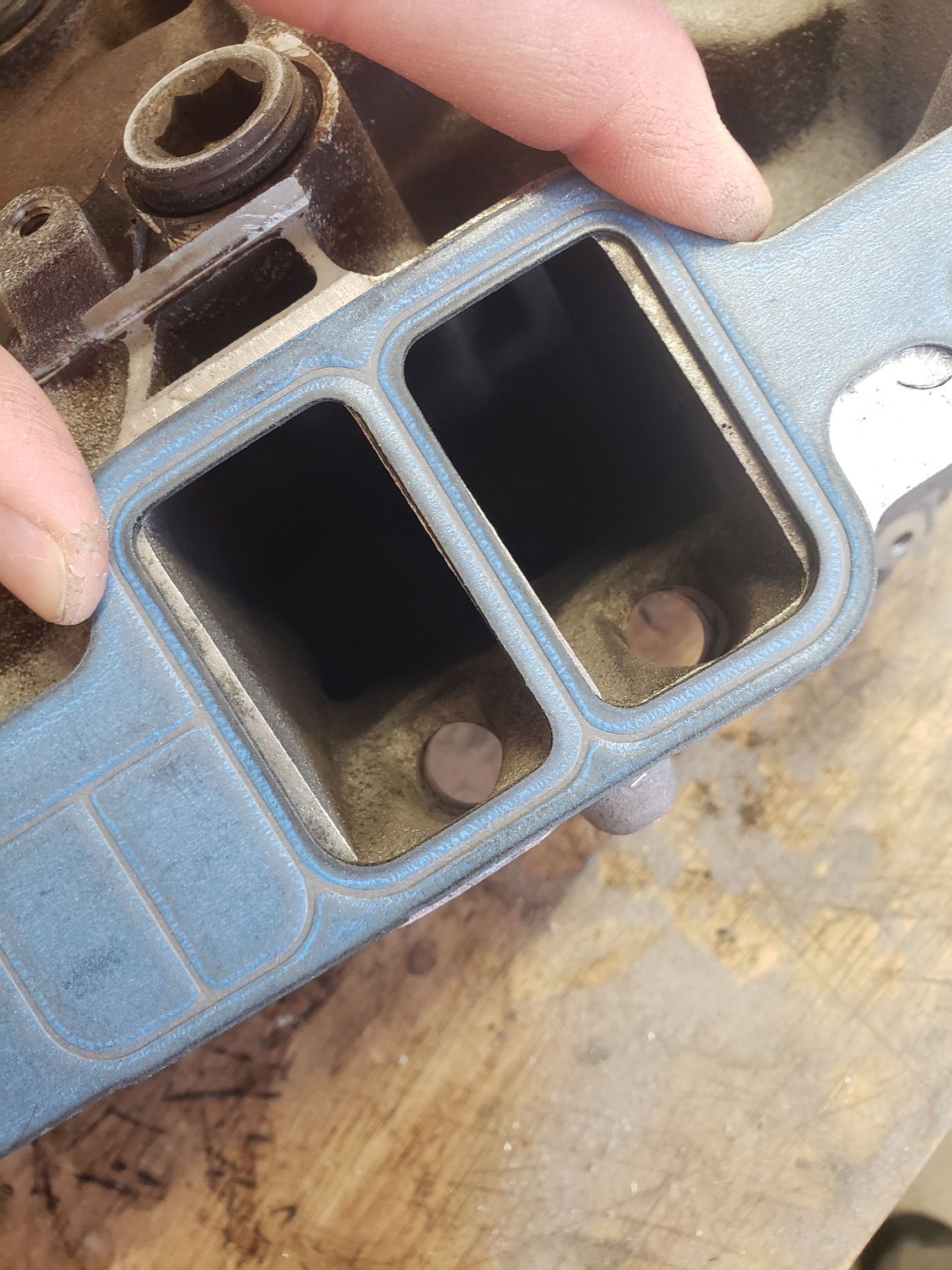 Porting in car 113 Cylinder Head LT1 intake CorvetteForum Chevrolet