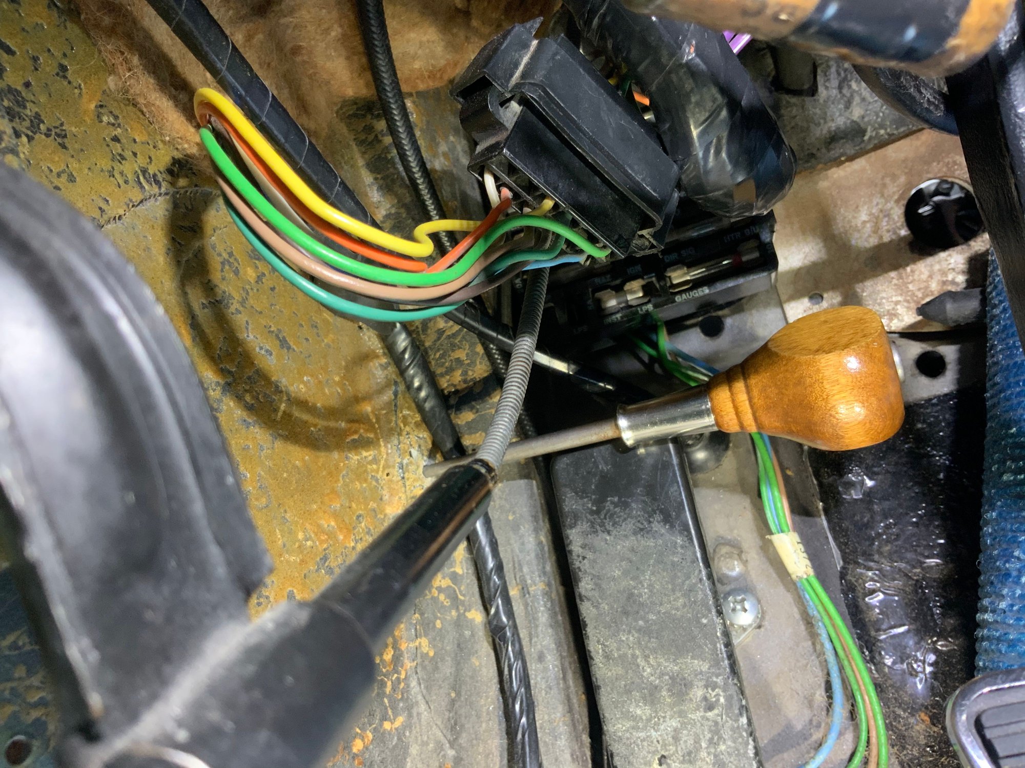 Wire Harnesses routing Drivers Side Kick Panel CorvetteForum