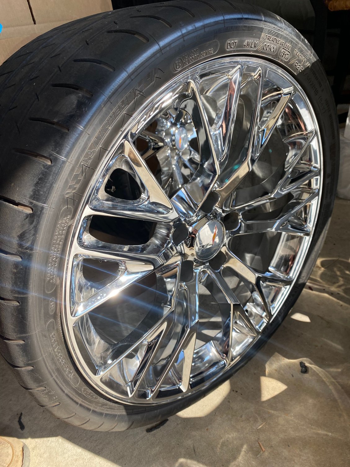 FS (For Sale) Factory chrome C7Z wheels with tires. Bay Area ca