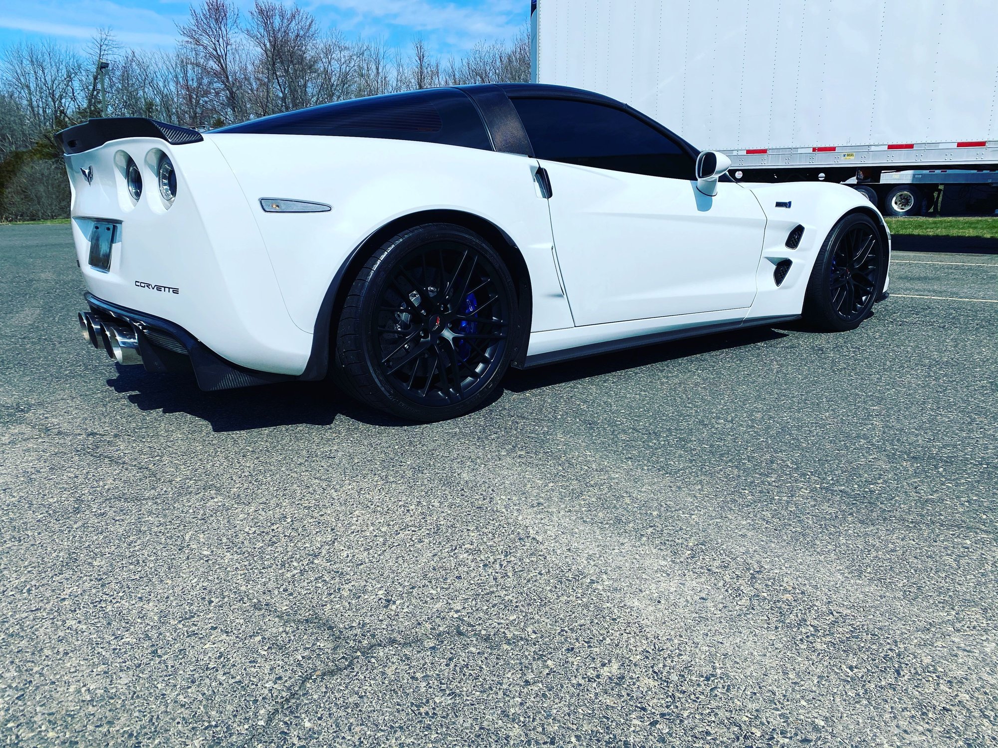 FS (For Sale) Oem c6 ZR1 wheels powder coated Black with tires and tpms