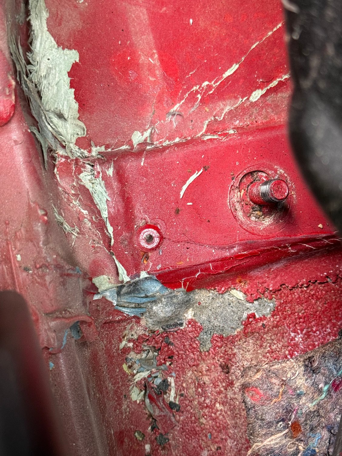 Close up of mounting point