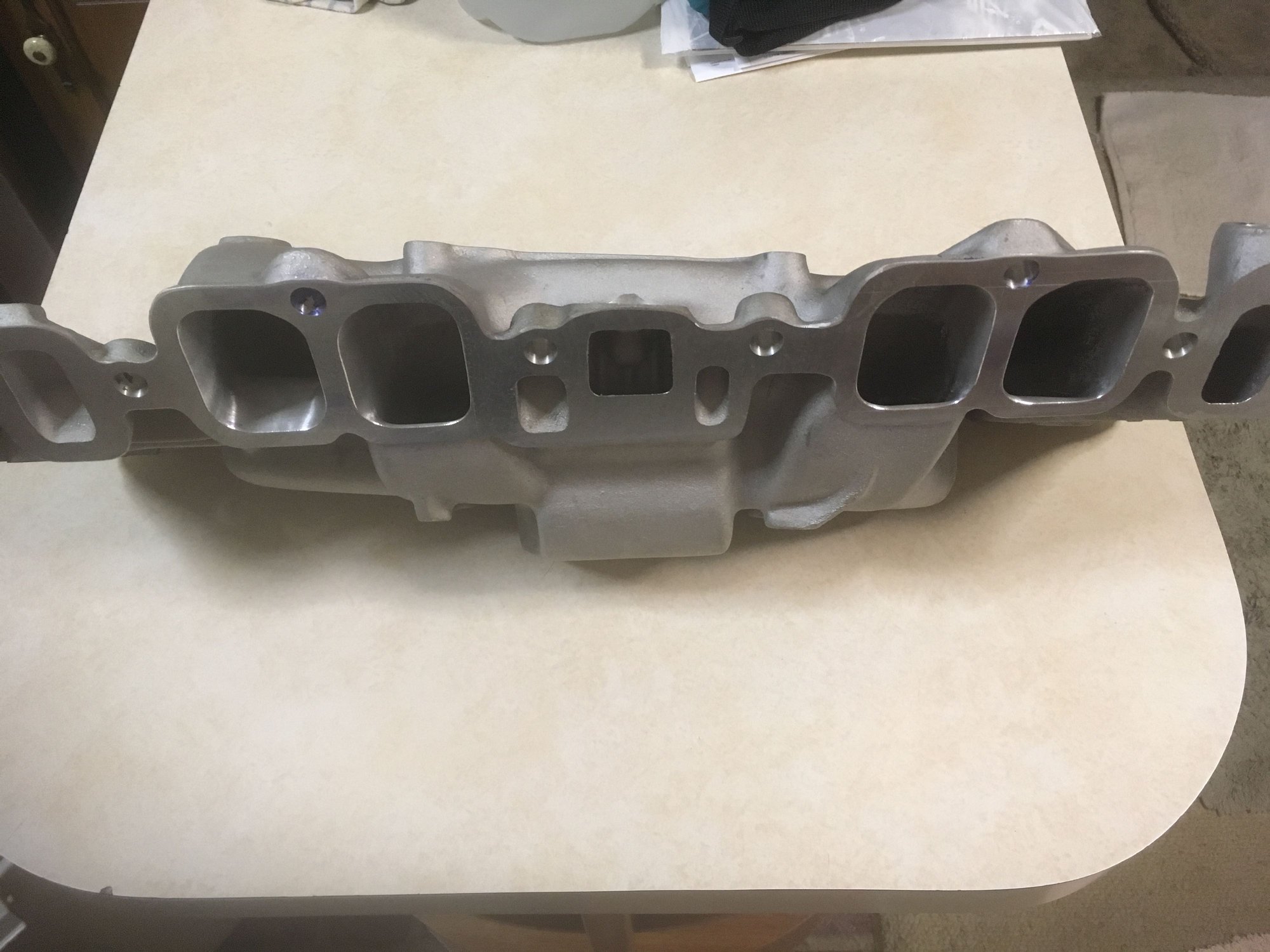 Sideways visual of how flat a LS6 intake is