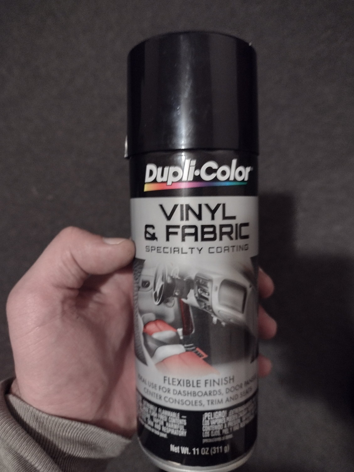 Dupli-Color Vinyl & Fabric Paint Gloss Black 311g - HVP104 - Dupli