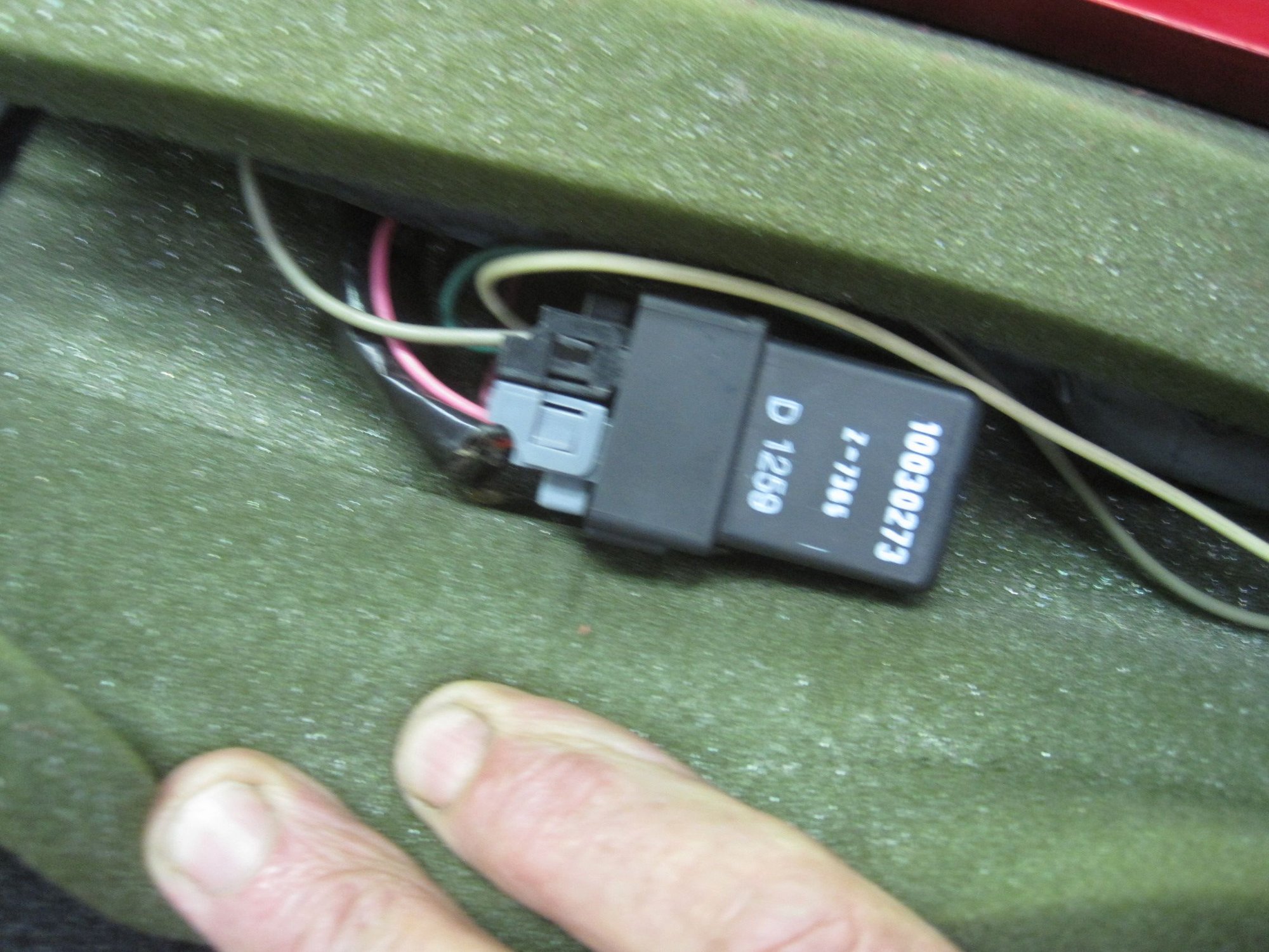 1992 Coupe Antenna Relay. Convertible relay is similiar, location is under carpet, driver side, high up near deck lid.