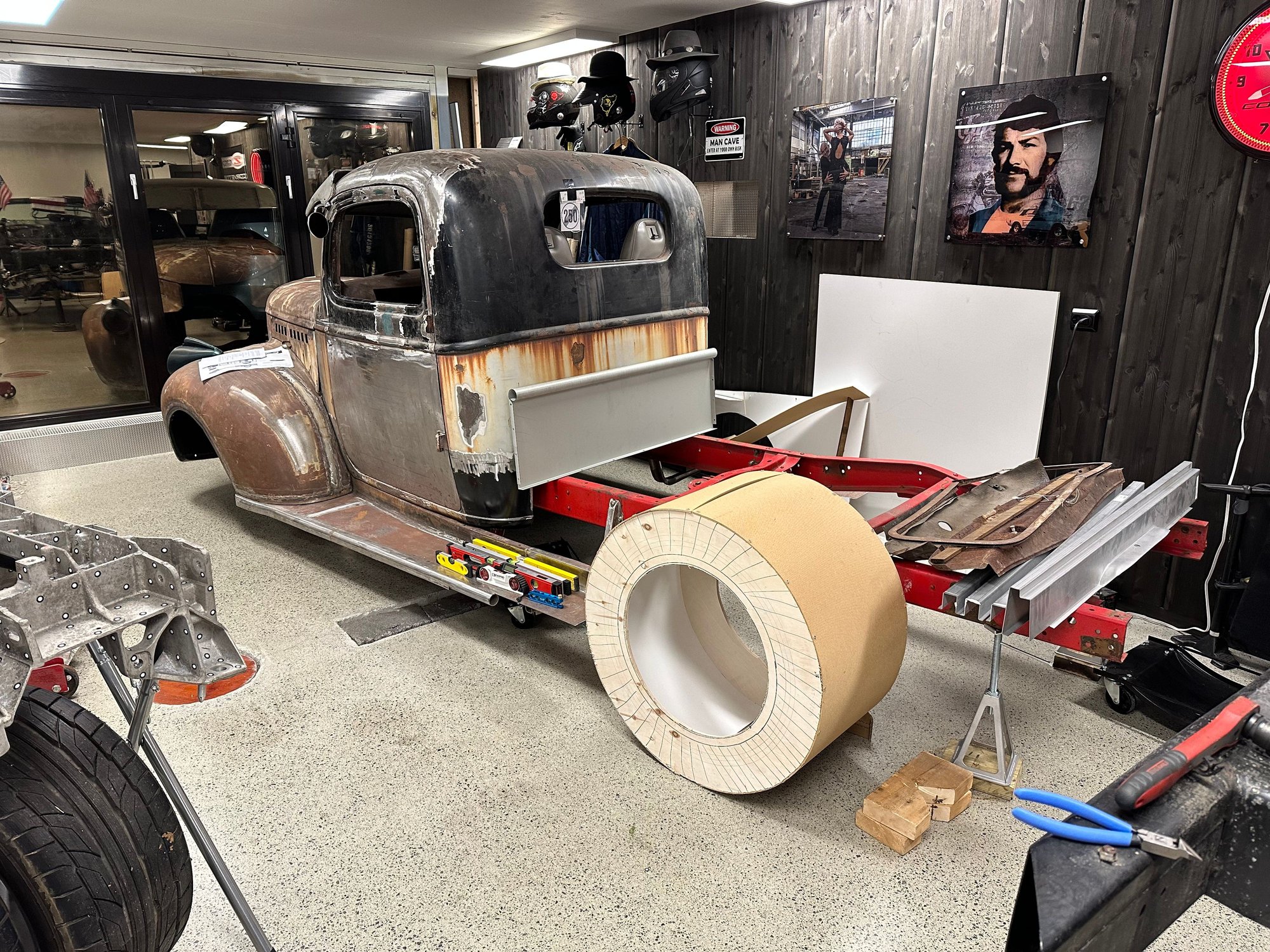 Started with truck widening and wooden wheel 