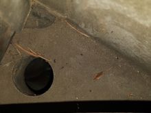 Picture taken inside air vent in footwell.