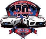 This is the design of the 70th Corvette Anniversary T-shirt