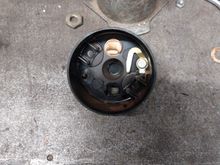 Inside of the cap R terminal on the right but on the left when installed on the solenoid.
