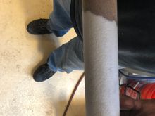 Drive shaft after glass bead blasting.