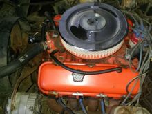 Rusty NOM but 454 & runs. Original 049 heads but 73 Vette manifold & carb, 78 block.