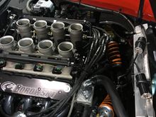 Custom front C7 suspension conversion. Hillborn fuel injection system too