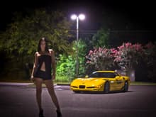 My Corvette-addiction-supporting gf, Neli, and car.