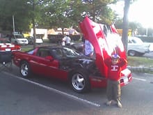 Spanky being silly at the Islip Town Car Show 7/19/09