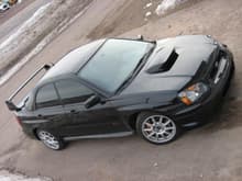 2005 Subaru STI Top view.