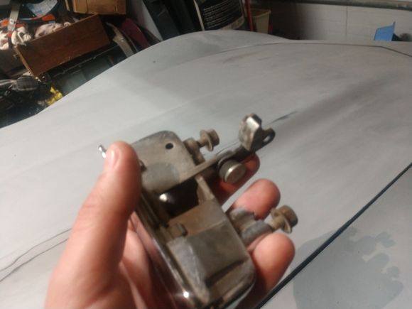 Linkage extended, broken spring