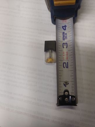 Approximately 1-1/16" long x 3/16" thick x 1/2" wide.