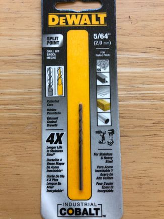 Start with this size, once you have a good hole, use a bigger size to remove the screws head.