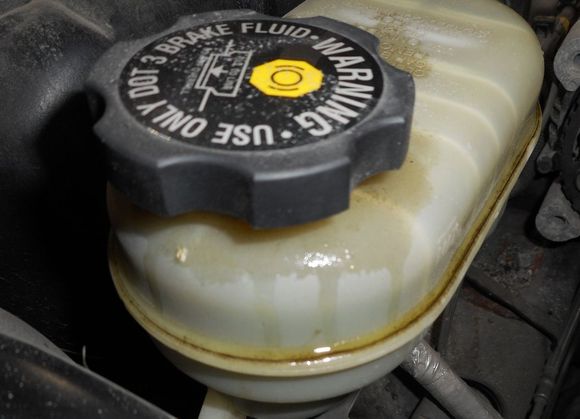 brake fluid leaking