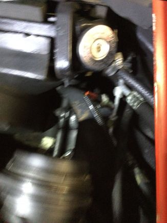 This photo is a little blurry, but the valve and sensor is located near the radiator  and is located in=n the Kline from the condenser.  