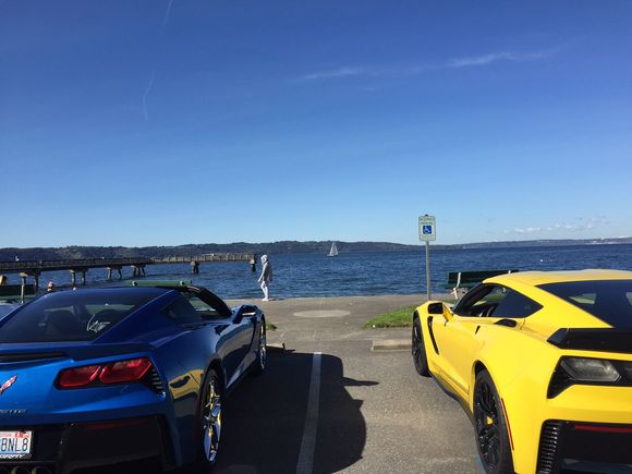 My yellow Z06 at Dash Point, WA
