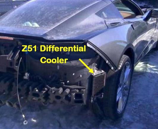 On Z51 Passenger vent is Functional and Brings Air to Differential Cooler.