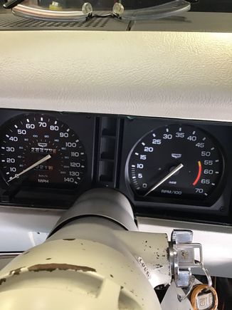 I do have a speedometer..tachometer jumps below 0 when ignition on ...does read rpms