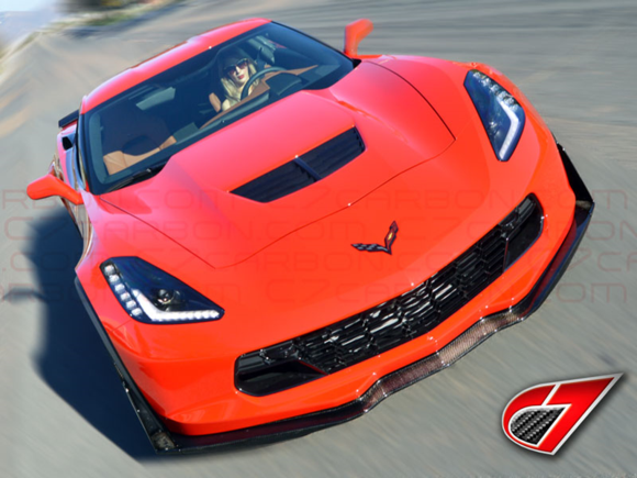 C7 Carbon Z06 Front splitter with Z06/Z06 side extensions stage 3
