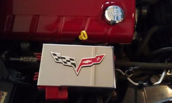 Full view under the hood of the LS2
400HP, 6.0L