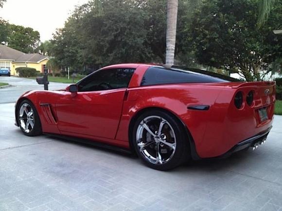 Shot after ZR1 CF skirt and splitter