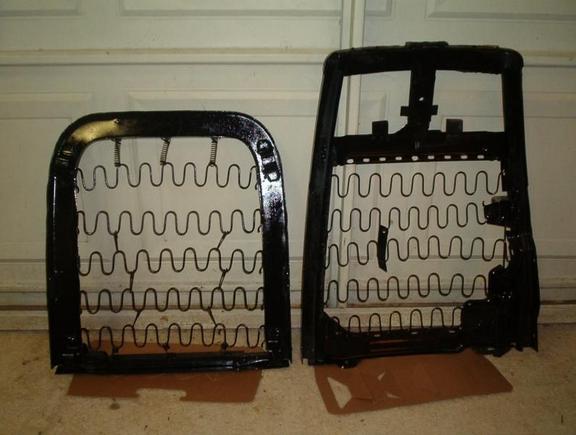 repaired frames and painted