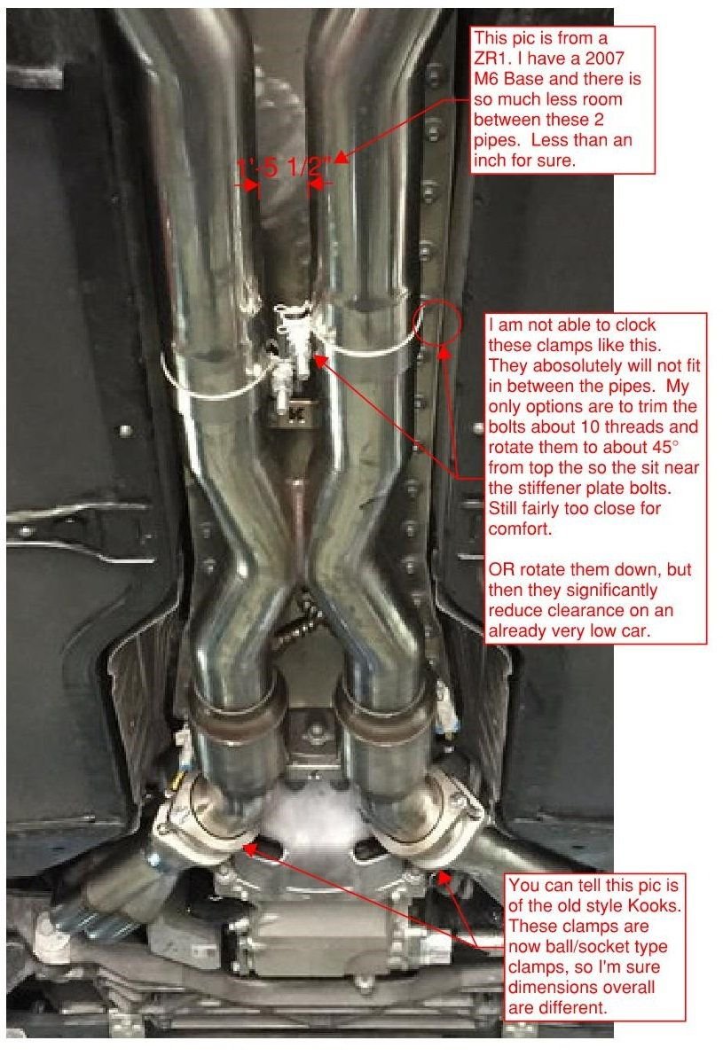 Kooks Xpipe Clamp Position CorvetteForum Chevrolet Corvette Forum