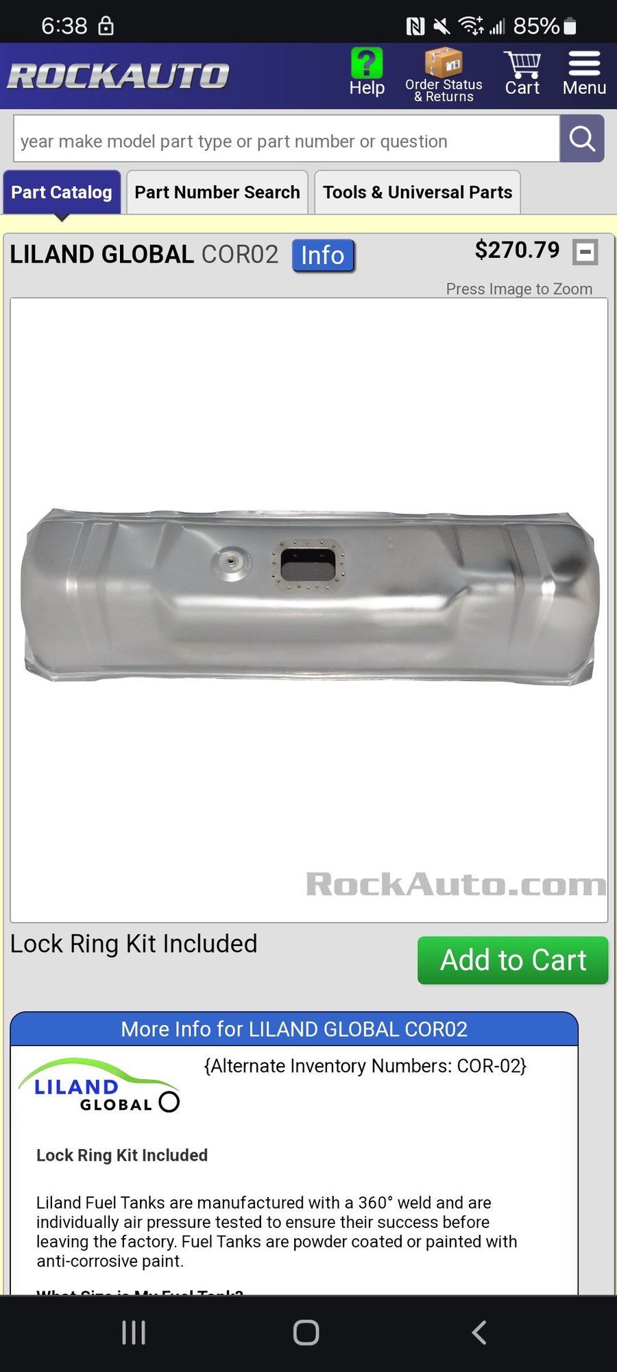 Rockauto fuel tank? CorvetteForum Chevrolet Corvette Forum Discussion