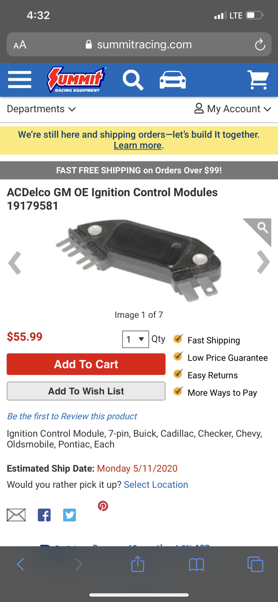 84 corvette new ignition control module - CorvetteForum - Chevrolet ...