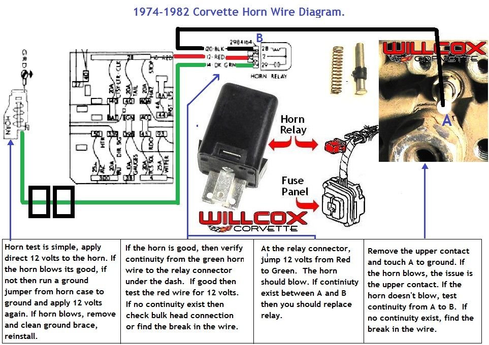 75 horn relay wiring help CorvetteForum Chevrolet Corvette Forum