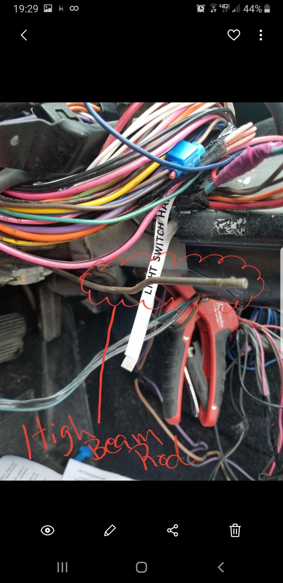 Steering column and high beam rod help CorvetteForum Chevrolet