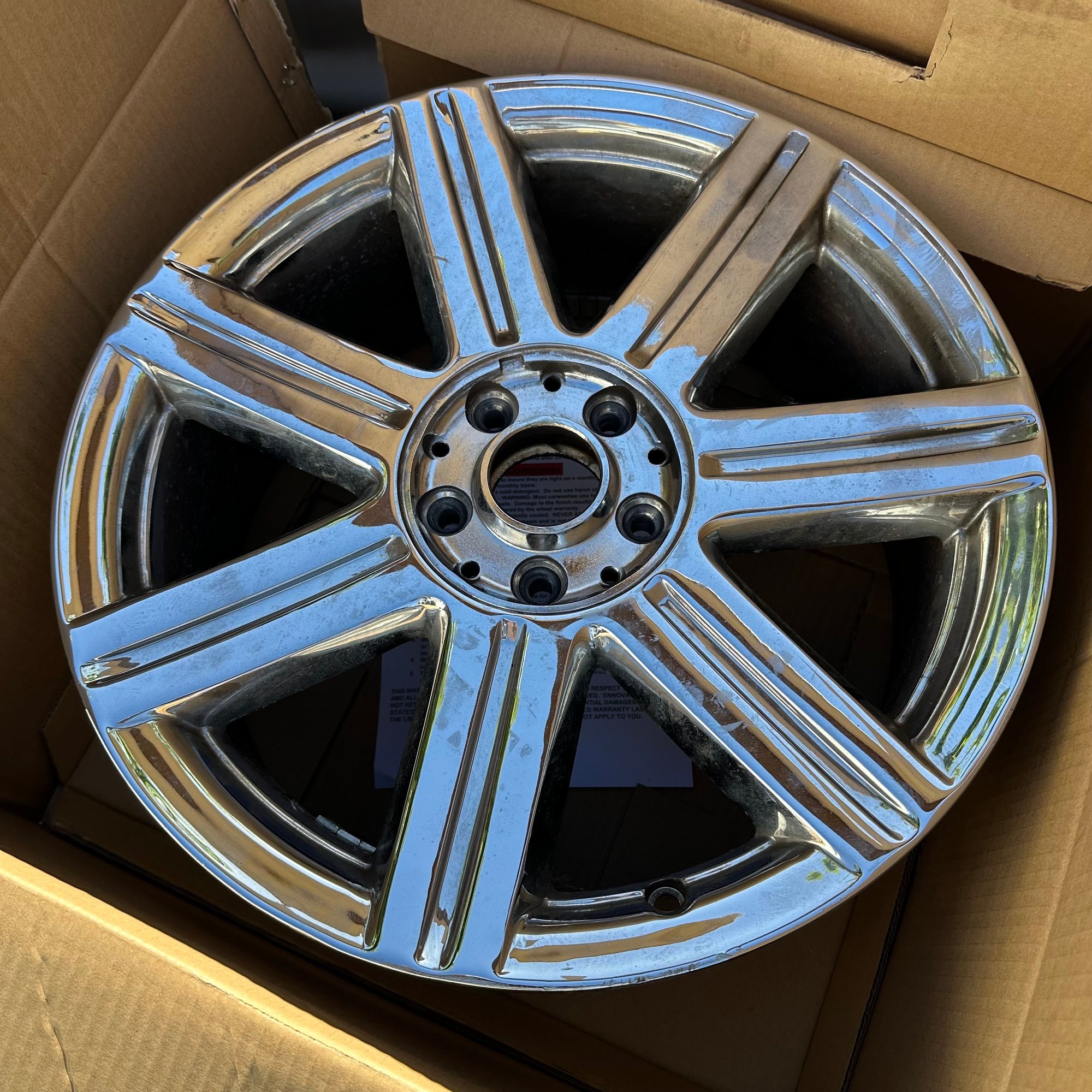 Wheels and Tires/Axles - Set of stock size wheels from 2004 coupe - chrome style - with lugs and center covers - Used - 0  All Models - Oroville, CA 95966, United States