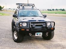 2003 Nissan Xterra. 3&quot; Torsion lift, Rancho 9000 adjustable, American Racing mags (15&quot;), Goodyear AT 32&quot; Tires, ARB winch bumber (one peice) Thule Roof system, Garman Navi system, Custom storage area, Metallica graphics.