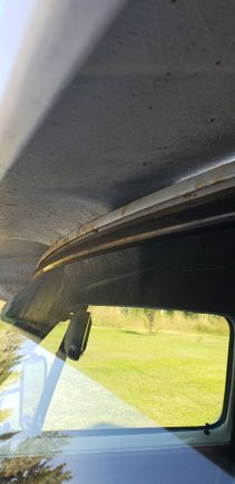 A little rust under the visor. Also a few spots on the doors where old mirror holes were. Other than that body was rust free. 