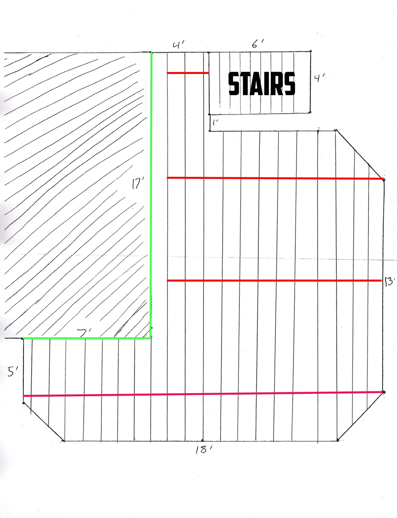How to add kick plates to deck stairs with 7 inch rise?, image size:1535x2000