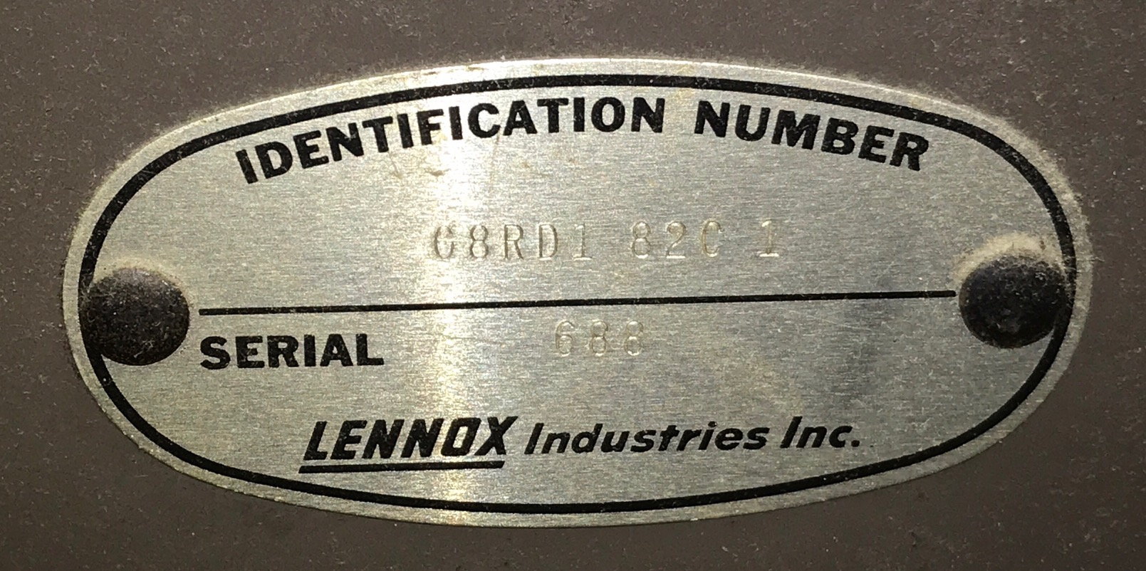 lennox serial number identification