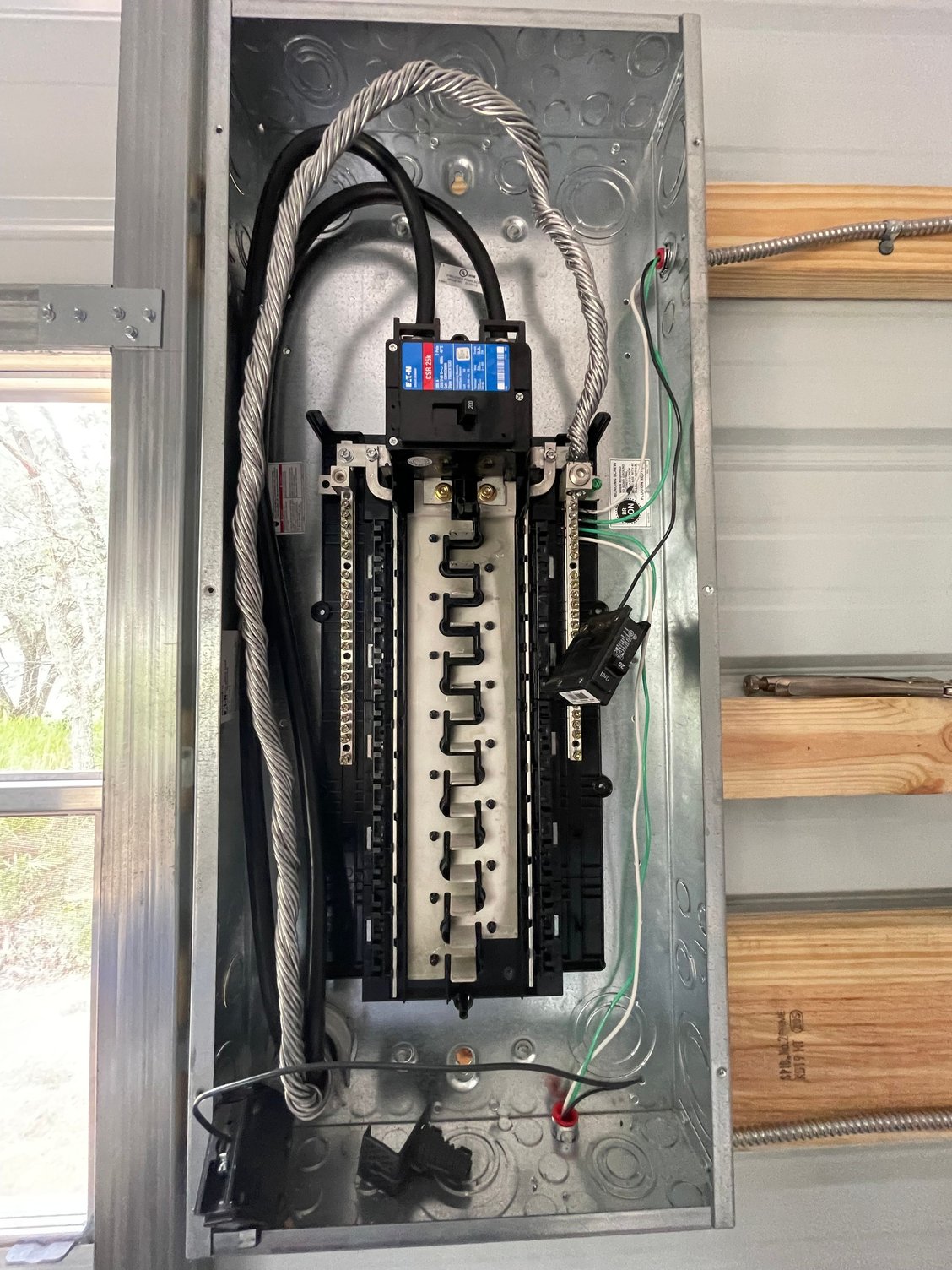 Grounding rods to meter or breaker panel? Community