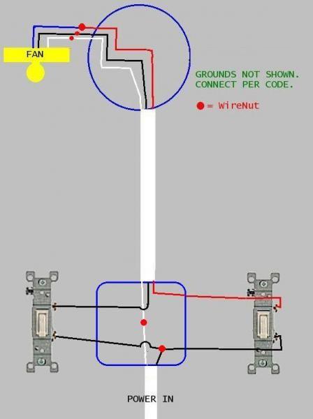 bathroom fan switch wiring diagram single dual