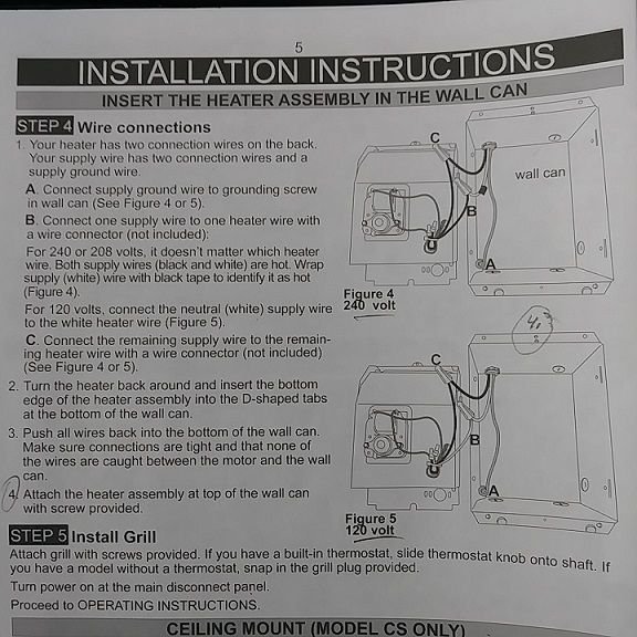 wiring from main breaker panel for bathroom wall heater Community Forums