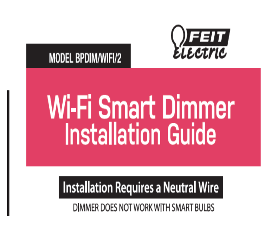 FEIT Wifi Smart Dimmer Switch Install - Help Needed -   Community Forums