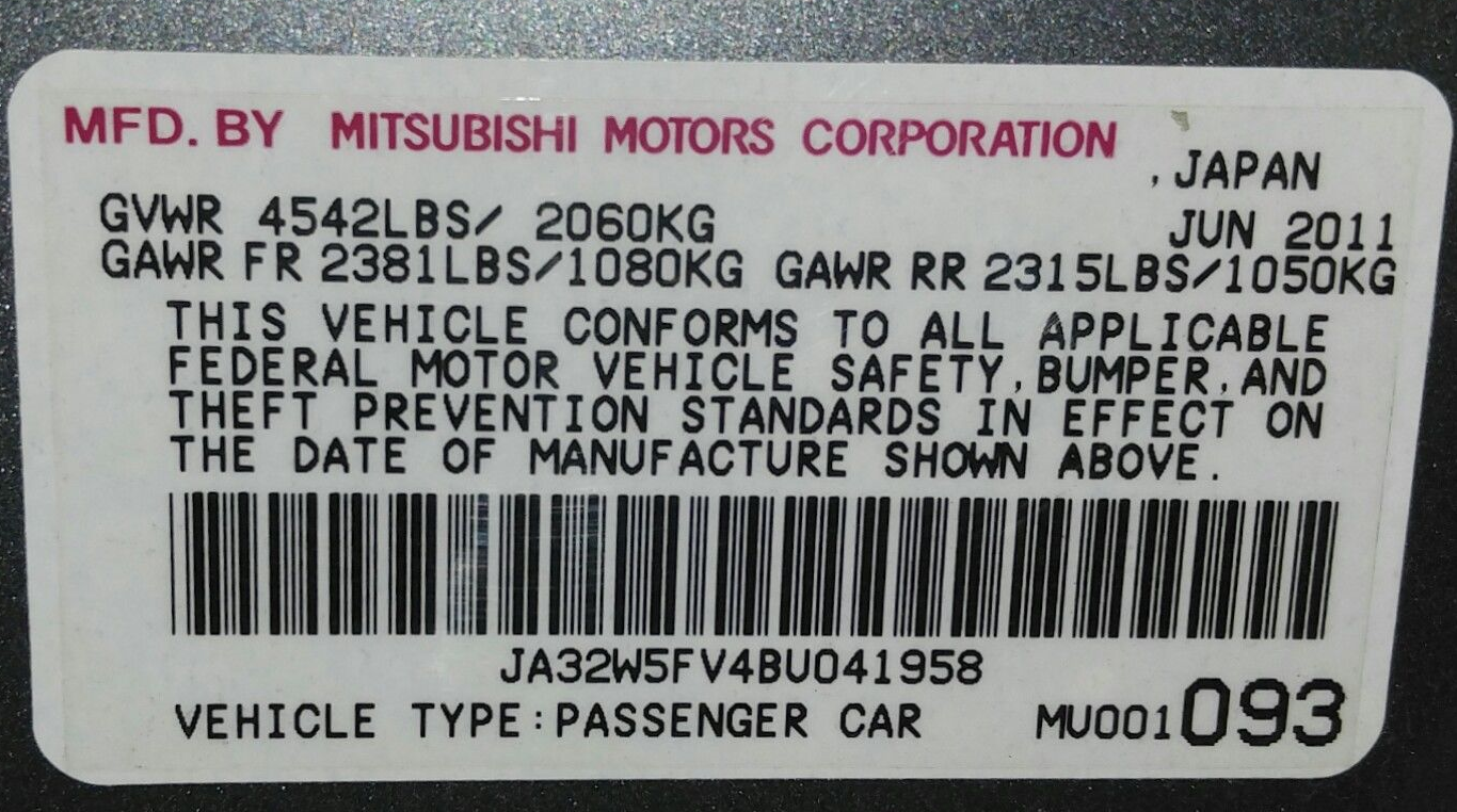 2011 Mitsubishi Lancer Evolution - TX: 2011 Mitsubishi Lancer Evolution X MR - Used - VIN JA32W5FV4BU0419 - 21,000 Miles - 4 cyl - AWD - Automatic - Sedan - Gray - Lake Jackson, TX 77566, United States