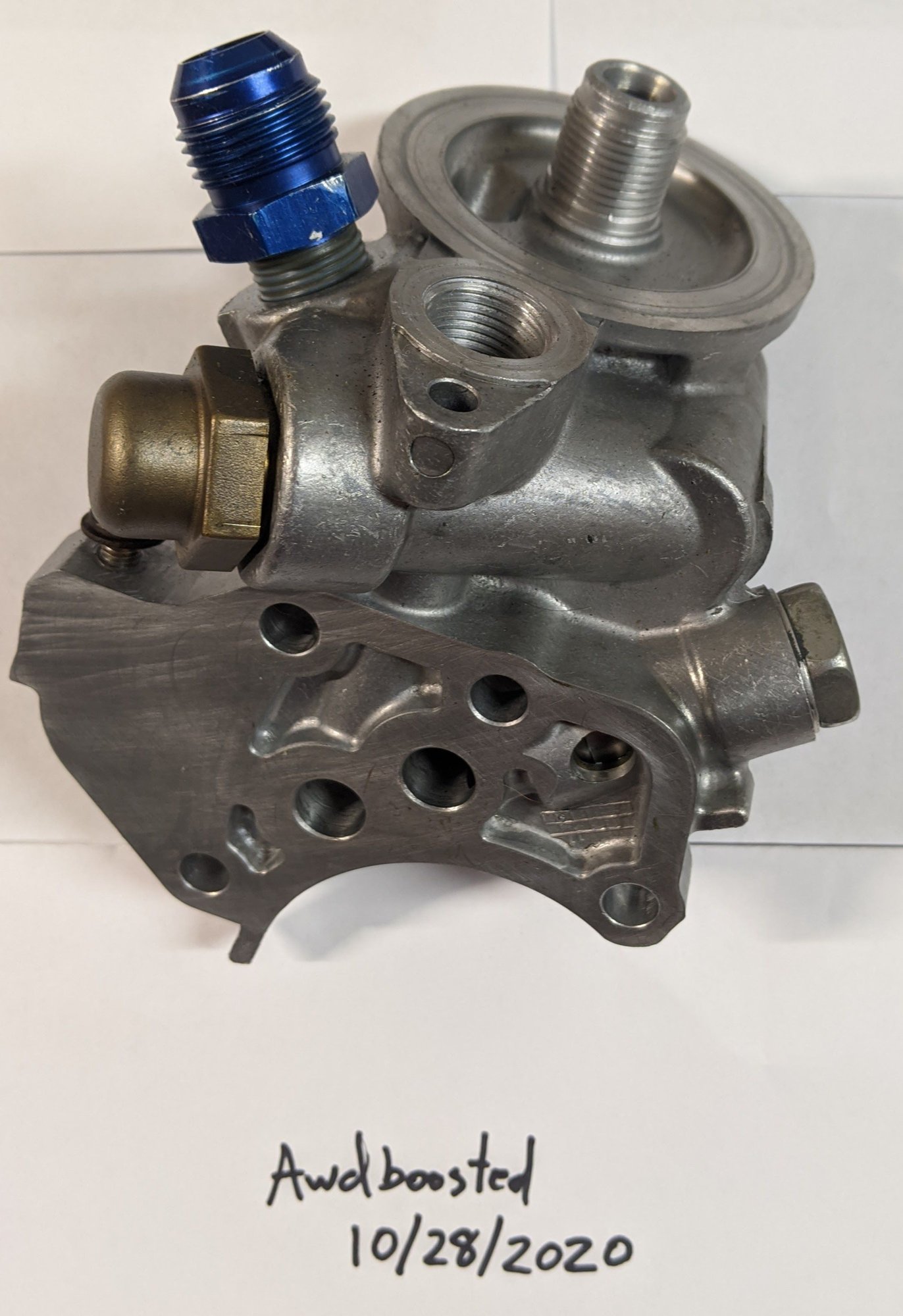 Engine - Internals - FS : Evo oil filter housing with AN fitting for accusump - Used - Round Lakw, IL 60073, United States