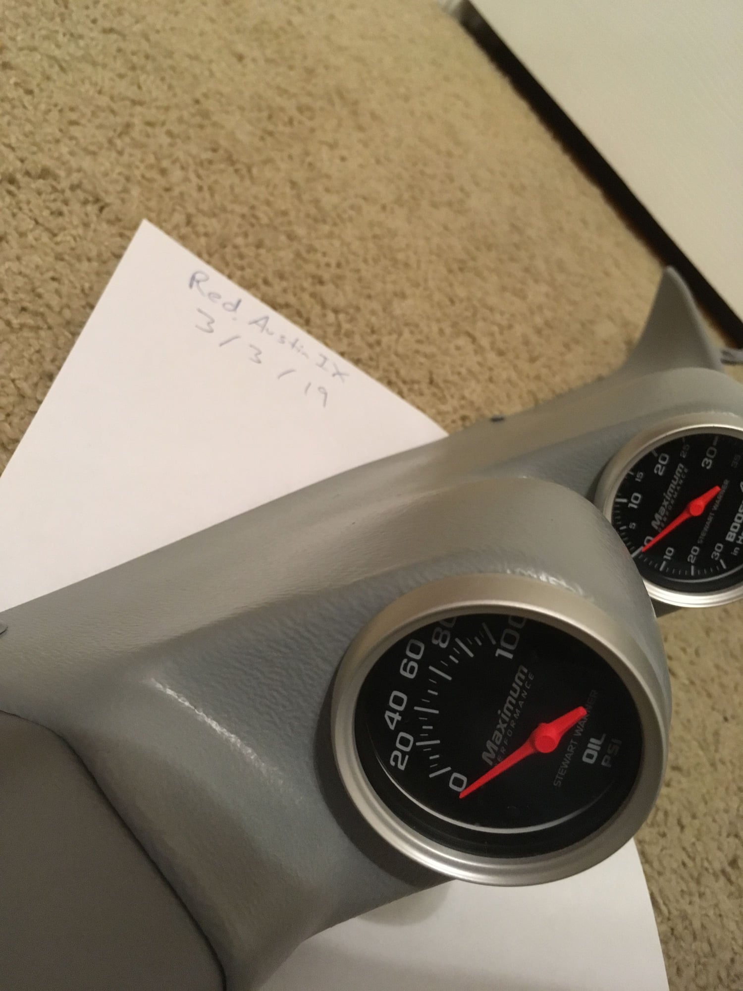 Interior/Upholstery - Custom A-Pillar with Stewart Warner Boost and Oil Pressure Gauges - Used - 2003 to 2006 Mitsubishi Lancer Evolution - Austin, TX 78717, United States
