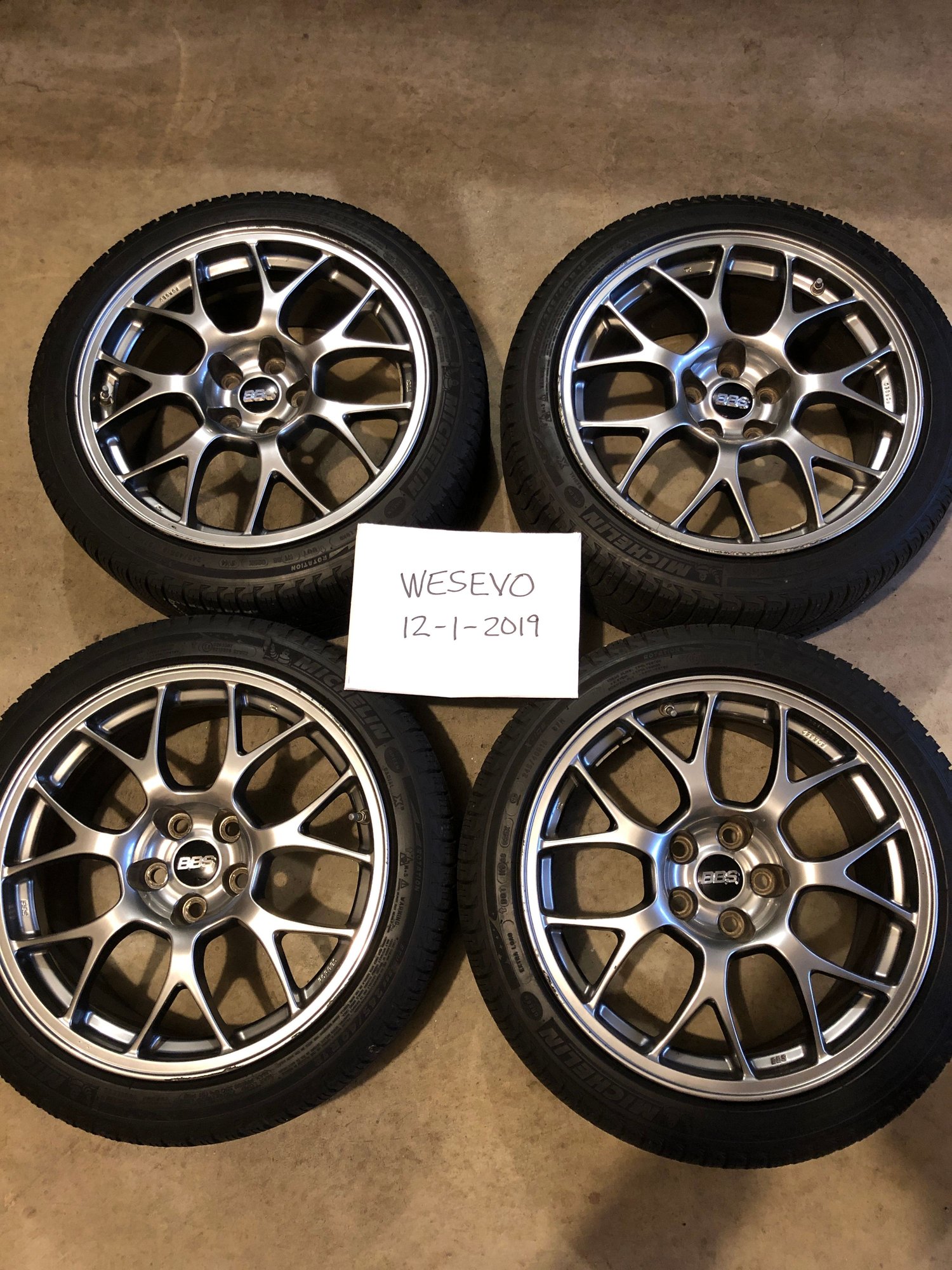Wheels and Tires/Axles - 4 BBS Wheels and Snow Tires for EVO 10 - Used - 2011 to 2015 Mitsubishi Lancer Evolution - Sparks, MD 21152, United States