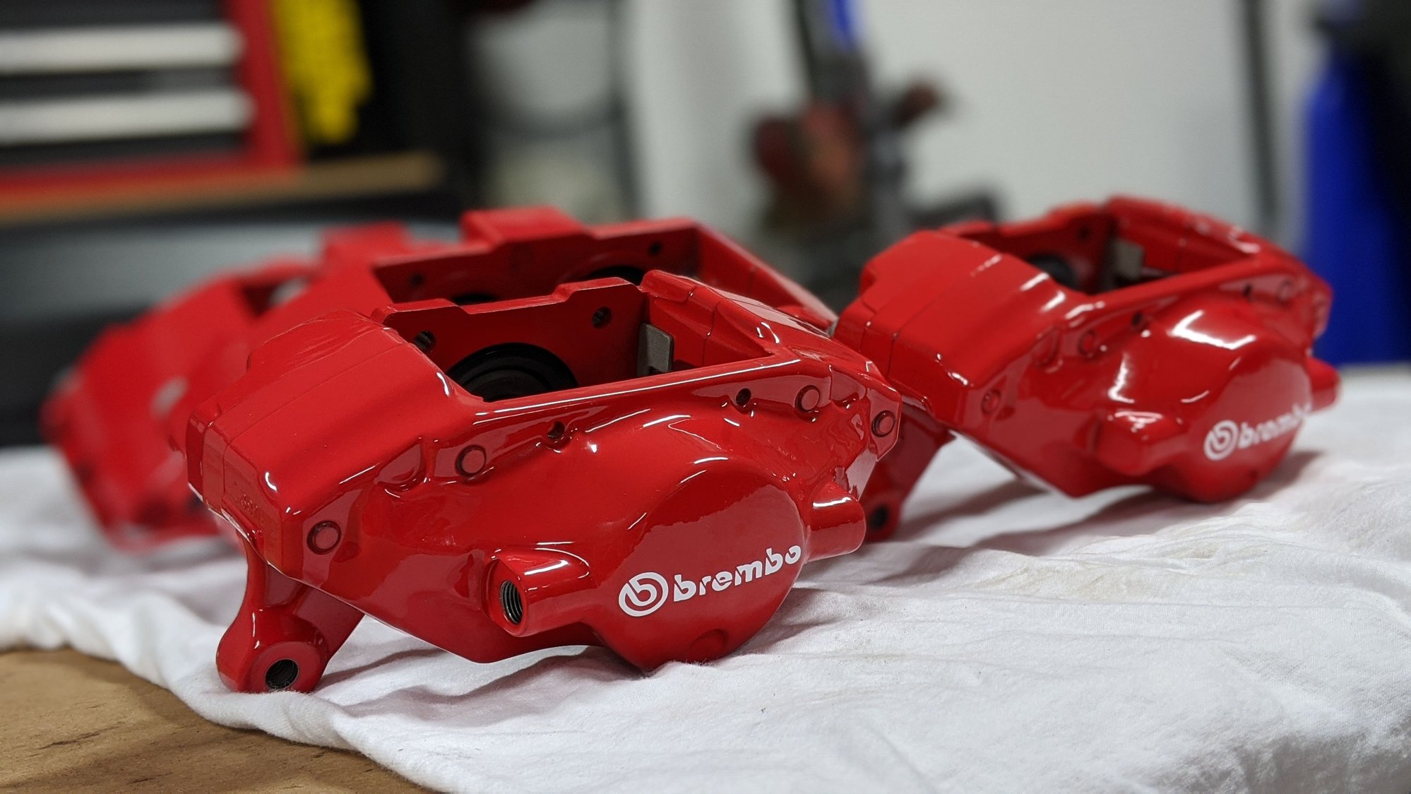 Brake Calipers PowderCoated (Tirado Custom Coatings) EvolutionM