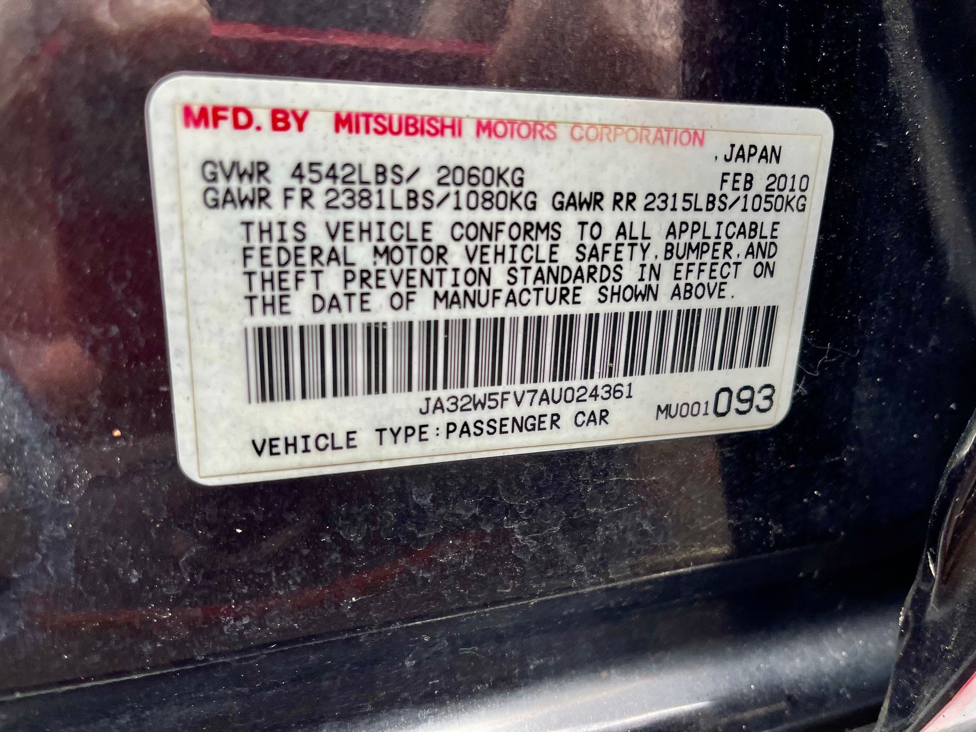 2010 Mitsubishi Lancer Evolution - 2010 MR-T $9,499.00 Original Owner many mods!! - Used - VIN JA325FV7AU024 - 179,000 Miles - Black - Montville, NJ 07045, United States